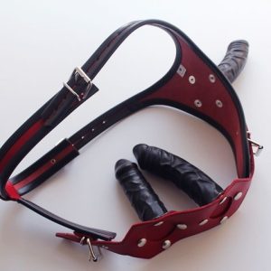 3 Dildos Head Penis Wearing Pants Strap on Lesbian Dildo