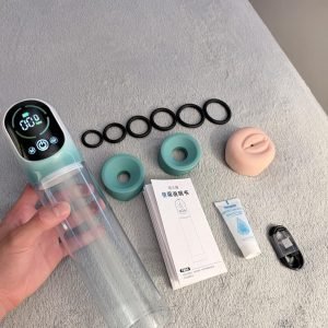 1 In 2 Grade Pussy Cap With LCD Display Penis Growth Enlarge Pump